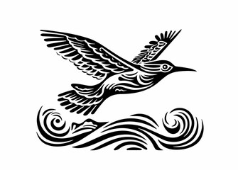 Seagull Tattoo stamp stamp print Flight freedom world