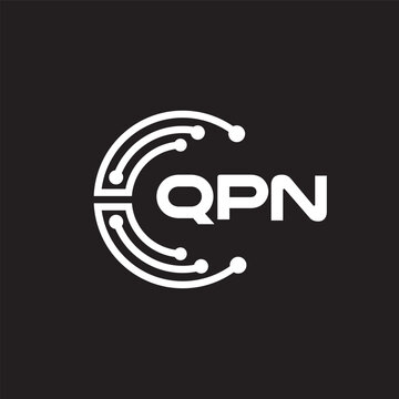QPN letter technology logo design on black background. QPN creative initials letter IT logo concept. QPN letter design.	
