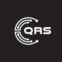 QRSletter technology logo design on black background. QRScreative initials letter IT logo concept. QRSsetting shape design
