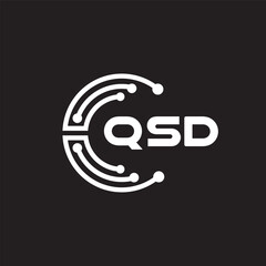 QSDletter technology logo design on black background. QSDcreative initials letter IT logo concept. QSDsetting shape design
