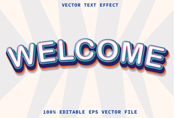 welcome text effect editable text effect 3d © Ade