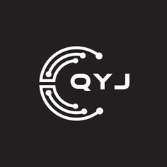 QYJletter technology logo design on black background. QYJcreative initials letter IT logo concept. QYJsetting shape design
