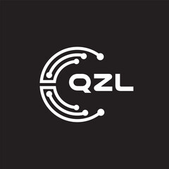 QZLletter technology logo design on black background. QZLcreative initials letter IT logo concept. QZLsetting shape design
