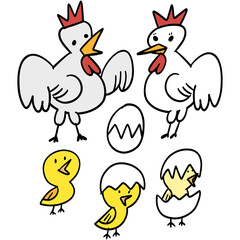 ニワトリのファミリー