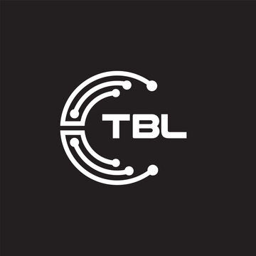 TBL letter technology logo design on black background. TBL creative initials letter IT logo concept. TBL setting shape design.
