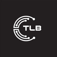 TLB letter technology logo design on black background. TLB creative initials letter IT logo concept. TLB setting shape design.
