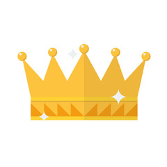 Crown icon in flat style