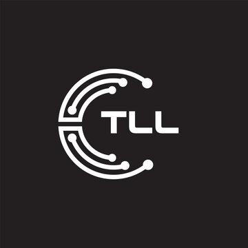 TLL letter technology logo design on black background. TLL creative initials letter IT logo concept. TLL setting shape design.
