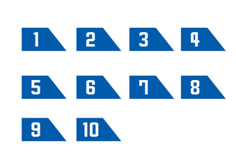 1から10までの数字の見出しの飾り