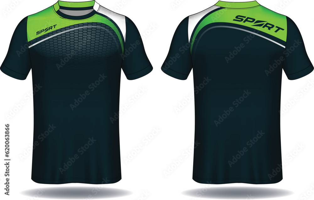 Wall mural soccer jersey template.sport t-shirt design.