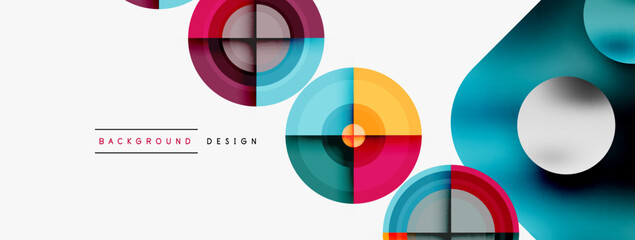 Obraz premium Circle pattern background. Abstract backgrounds bundle for wallpaper, banner, background, landing page, wall art, invitation, prints, posters