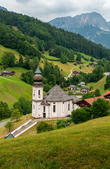 Fototapeta na wymiar Wallfahrtskirche Maria Gern, Berchtesgadener Land, Bayern, Deutschland