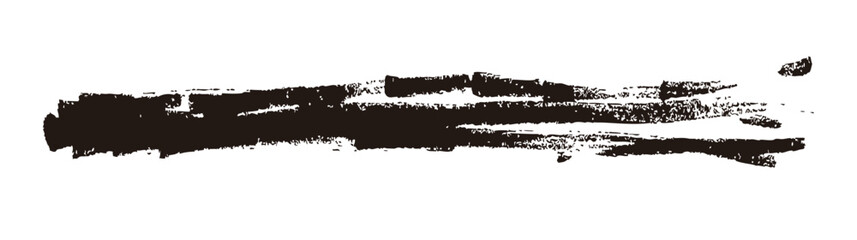 筆の質感　墨　インク　筆模様　波模様筆の筆跡素材。ブラシストローク