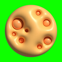 3D Galaxy Planet Assets with Greenscreen Background