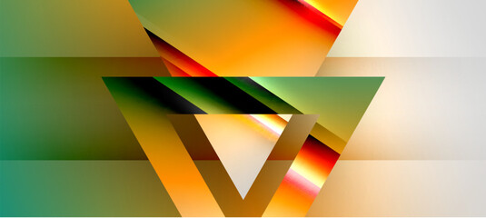 Obraz premium Triangle abstract background with shiny and glossy effects. Vector Illustration For Wallpaper, Banner, Background, Card, Book Illustration, landing page