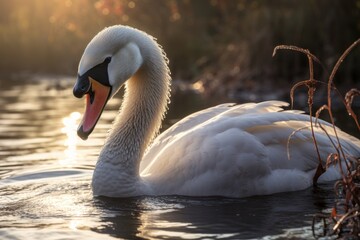 Swan on the lake, Generative AI