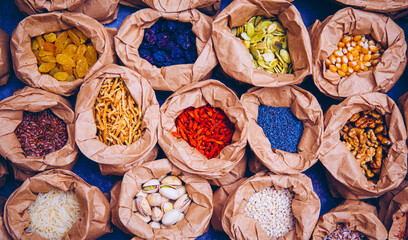 spices on market