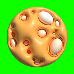 3D Galaxy Planet Assets with Greenscreen Background