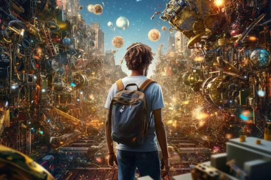 Disruptive Innovation: Visionaries Revolutionizing Industries with Radical Ideas. Created with generative AI technology.