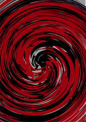 The background image is in red tones, using shapes to arrange. Composition with gradation used for graphics