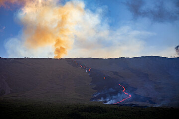 First Eruption of 2023 of Piton de la Fournaise Volcano in Reunion island