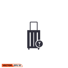 Icon vector graphic of Suitcase Fregile