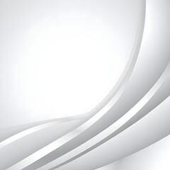 Abstract white background with curved lines. illustration for your design. Generative AI