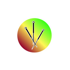 Acupuncture Needles In A Circle Vector Icon