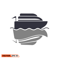 Icon vector graphic of Cruise Ship