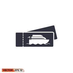 Icon vector graphic of Ticket Cruise Ship