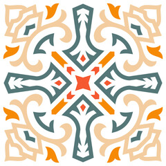 Vector tile ornament pattern