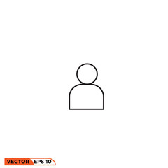 Icon vector graphic of human, person