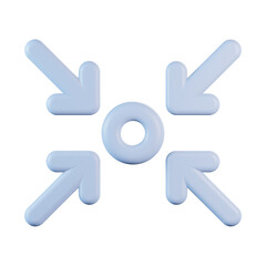 Converge Center Arrow 3D Icon