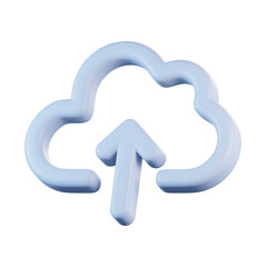 Upload Data Up Arrow 3D Icon