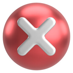 Fototapeta premium 3D close button. Cross sign. 3D illustration.