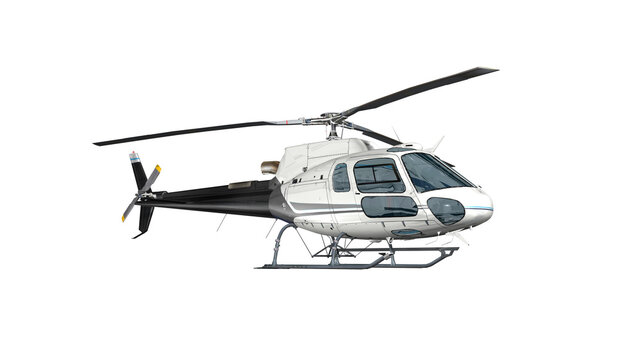 helicopter in action