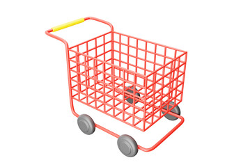 3D Low Poly Trolley Icon