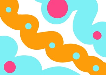 Colorful abstract shapes and circles background