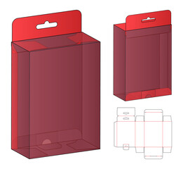 Box packaging die cut template design. 3d mock-up
