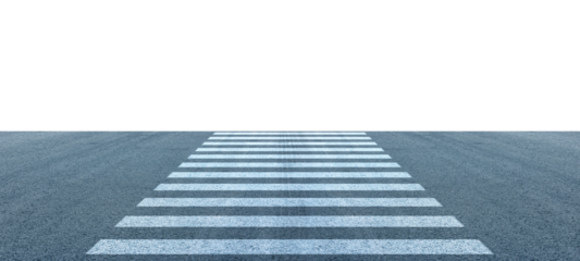 crosswalk on the road for safety when people walking cross the street, isolated on transparent background (png), clipping path, logistic import export and transport industry