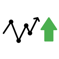 sales up graphical chart with arrow