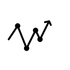 sales up graphical chart with arrow