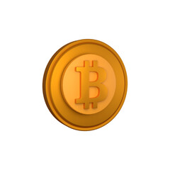 3D Rendering golden Dollar Sign isolated on white background
