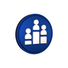 3D rendering realistic Person or People icon user icon 3d