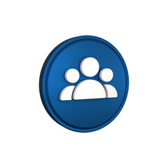 3D rendering realistic Person or People icon user icon 3d