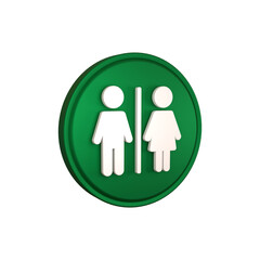 3d male and female symbol icon 3d rendering icon 
