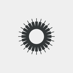 Abstract Sun Piano Logo Design