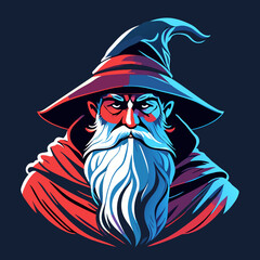 wizard head vector