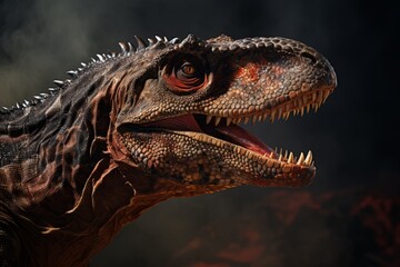 Close-Up of Majungasaurus, Natural light, Generative AI