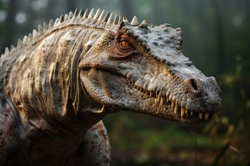 Close-Up of Nigersaurus, Natural light, Generative AI